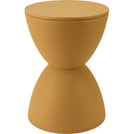 Tabouret en forme de sablier en plastique moderne Simple Style nordique ménage tabouret rond pour salle de bain cabine d'essayage gingembre (1/5)