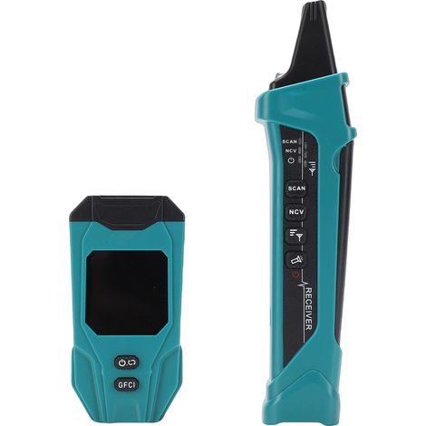 Rilevatore di interruttori automatici con schermo LCD, tester per prese GFCI, kit di strumenti per test elettrici, test NCV e torcia, include custodia per il trasporto, adattatore per spina europea da (1/5)