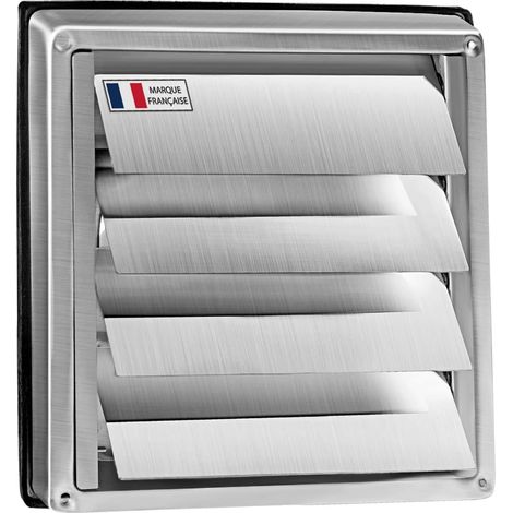 Grille d'Aération en Acier Inoxydable 100 mm -Résistante aux Intempéries avec Volets de Fermeture Automatique Anti-Retour-Parfaite pour Sèche-linge,Hottes, Ventilations,Conduits d'Échappement (1/5)