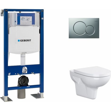 Pack WC Geberit UP320 + Cuvette sans bride Velvet + plaque Sigma CHR mat (1/5)