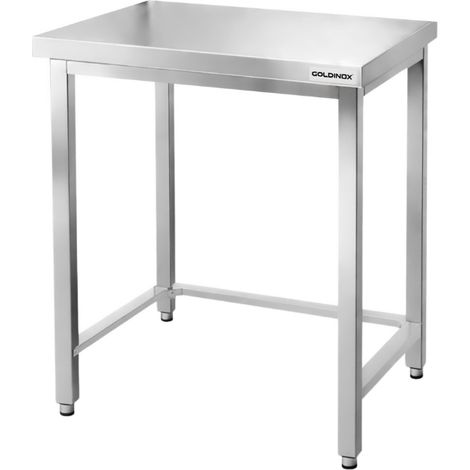 Table de travail en inox Bar 600x700 mm avec renfort PREMIUM - GOLDINOX (1/4)