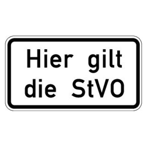 Warn- und Hinweisschild 46, 600x330 mm, Hier gilt sie StVO, RAL-Gütezeichen Folie RA2 (1/2)