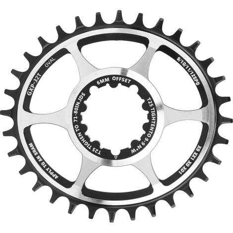 Kit de roue dentée ovale 32T pour VTT, denture positive et négative intégrée, design Eagle, épaisseur 6mm (0,2 pouce) (1/5)