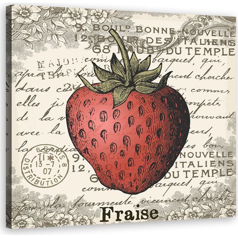 Quadro su tela, Strawberry Vintage - 50x50 (1/5)