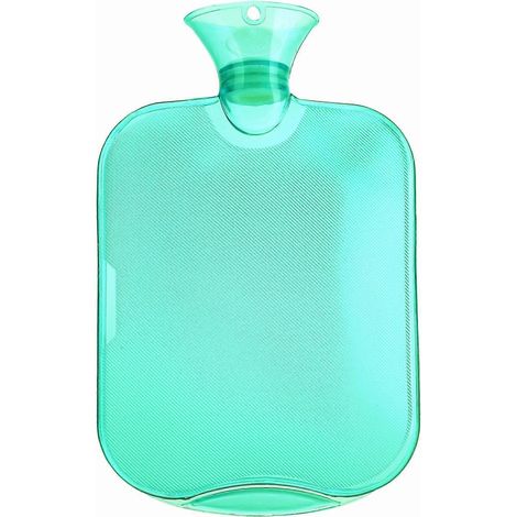 Bouillotte en caoutchouc pour thérapie par le chaud et le froid, 2 L, blanche (1/5)