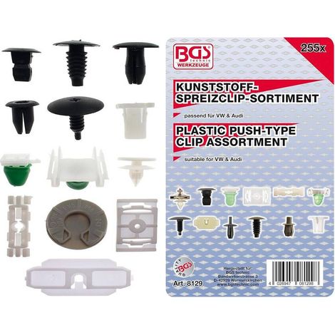 Assortiment d'Agrafes d'Habillage VW - 255 pcs - Résistant - Fixation Fiable et Durable - D-Work (1/5)