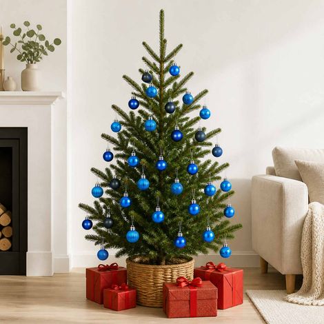 vidaXL Juego de bolas navideñas 150 uds. Azul 3 cm Poliestireno (1/5)