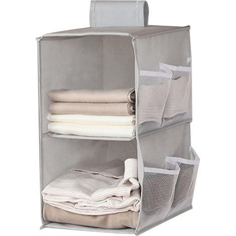 Sacs de rangement suspendus - Série de suspensions penderie flexibles - 2Une partition , 6poche latérale (1/5)