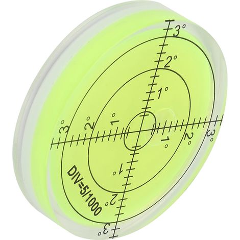 Niveau à bulle rond de 60 mm de diamètre avec échelle pour plateforme de caméra (1/5)