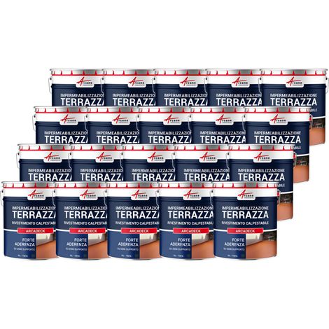 Guaina liquida calpestabile, Guaina per terrazzi calpestabile, impermeabilizzazione con ARCADECK - 20 x 10L Grigio Basalto - ARCANE INDUSTRIES (1/5)