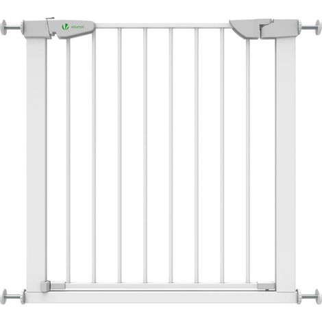 VOUNOT Stair Gates for Baby, Pressure Fit Safety Gate, White, 76-84 cm (1/5)