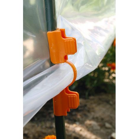 Clips pour film plastique agricole (paquet de 10 clips de serre de 8 mm – spécialement conçus pour l’ancrage de films) (1/5)
