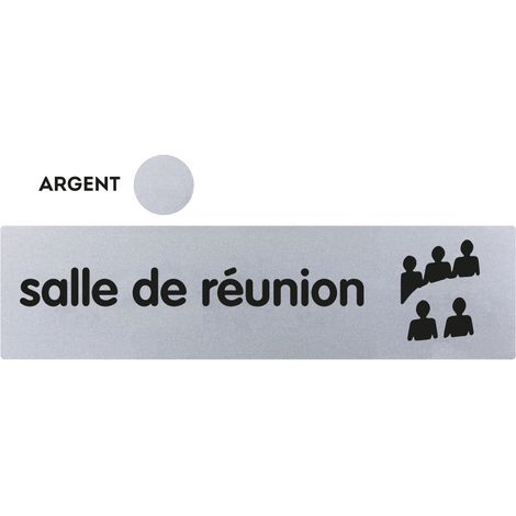Plaque de porte Salle de réunion - Classique argent 170x45mm - 4321011