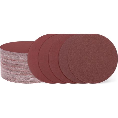 90 Pcs 125mm 5 Pouce Disques de Ponçage 80/120/180/240/320/400/600/800/1000 Grain Papier de Verre à Crochets et Boucles Pads pour Ponçage Orbital Aléatoire pour Travail du Bois (1/5)