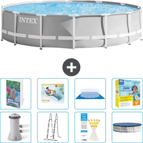 Prism Frame Pool Rund - 427x107 cm - 9-teilig S639