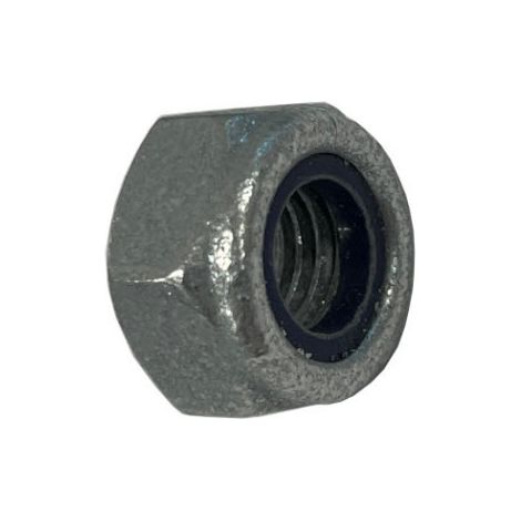 M10 Nylon insert lock nut Nyloc type - Galvanised Steel DIN985 (1/2)