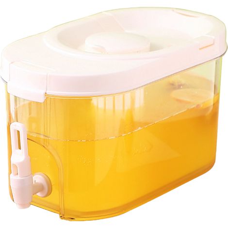 1 Distributeur de boissons 4L,PP et ABS,sans BPA,robinet anti-fuite,couvercle large,réfrigérateur,fêtes,bar (1/5)
