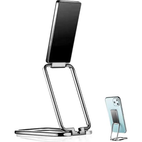Support de bureau universel magnétique pliable pour smartphone, support de doigt pivotant à 360°, support de smartphone pliable auto-adhésif, compatible avec (1/5)