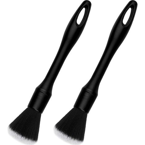 2 Pcs Pinceau Nettoyage Voiture 22 cm, Brosse Detailing Auto,Pinceau Voiture Nettoyage Pinceaux Detailing Auto(Noir) (1/5)