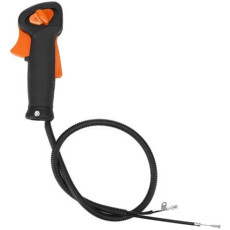 ALLIANDISPoignée d'accélérateur de remplacement pour débroussailleuse STIHL FS120 FS200 FS250 – Plastique haute qualité – Installation simple – Longueur 18,5 cm (1/5)