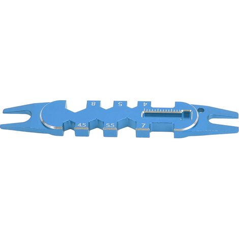 RC Décapsuleur de Tête Rond Multifonction Outil de Réparation Universel en Alliage d'Aluminium pour Têtes Rondes 4mm 4.5mm 5mm 5.5mm 7mm 8mm Bleu Foncé (1/5)