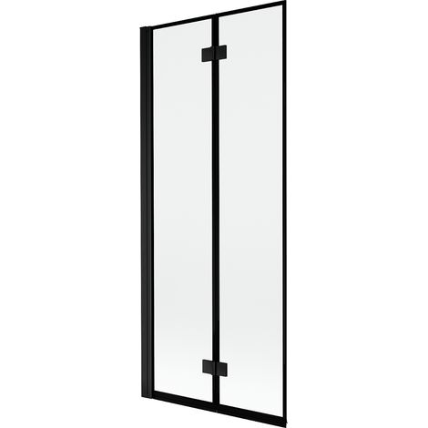 Mexen Mist mampara de ducha de 2 hojas, izquierda, 80 x 150 cm, marco negro, negro - 8A9-080-002-70-70-L (1/5)
