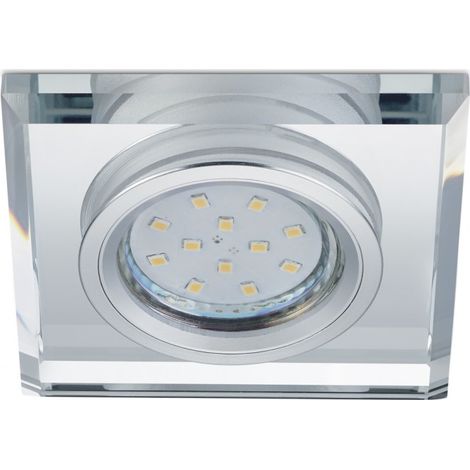 Faretto incasso Trio PIRIN quadrato argento GU10 652200152 (1/2)
