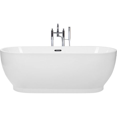 Freistehende Badewanne LEVERA 170 x 78 cm Weiß
