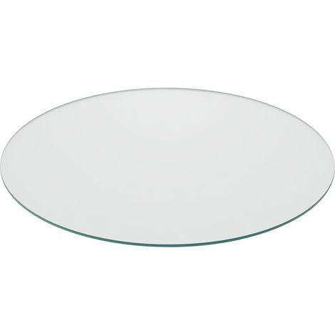 1 Plaque Verre Table Ronde Diamètre 80cm Épaisseur 8mm Transparente Pour Cheminée Et Salon