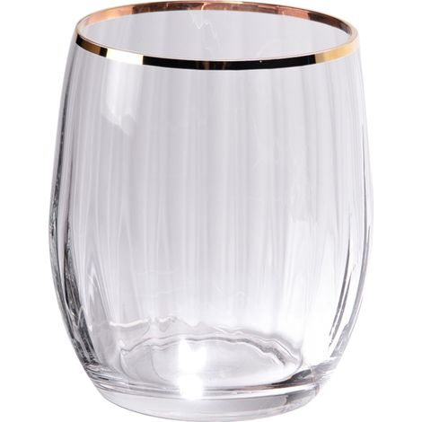 Table Passion - Boite de 6 gobelets bas filet or 30 cl