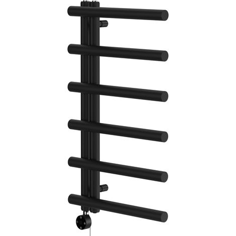 Wholesale Domestic Mason Colore Matt Black 850mm x 500mm Designer Digital Thermostatic Electric Heated Towel Rail (1/5)
