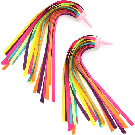 1 Paire de Rubans Fanions pour Guidon de Vélo et Trottinette Enfant - Accessoire Coloré