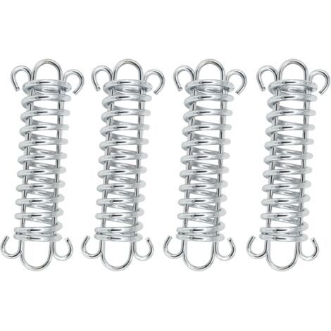 Ressort en Acier pour Auvent Boucles à Ressort pour Tente Tendeur de Corde de Tente D'auvent Convient pour l'escalade de Plage Accessoires de Fixation de Tente de Camping 4 Pièces
