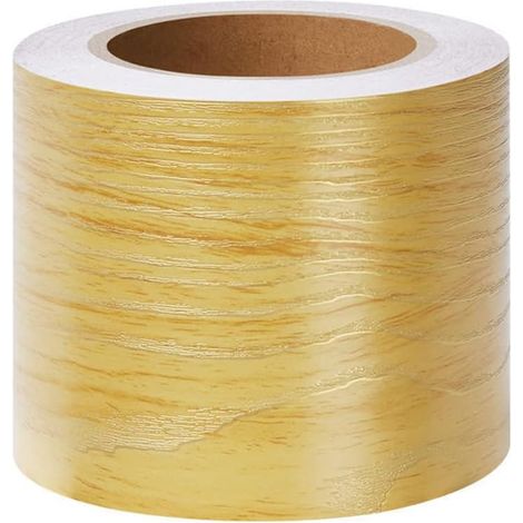 Frises Autocollantes DéCoratives Bordure De Papier Peint Frise Murale Adhesive Pour Cuisine, Salle De Bains,Chambre DéCoration Murale Bois Doré 15cm X 500cm