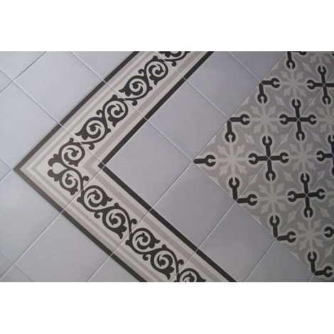 Aelle - Carrelage sol / mur effet ciment uni gris 20x20 cm 1900 GRIS - Vendu par boîte de 1 m² (1/3)