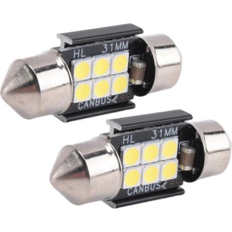 Bombillas LED Canbus de 400 lúmenes de brillo extremo para luces interiores de coche y matrícula, con chipset 3020 y sin errores.