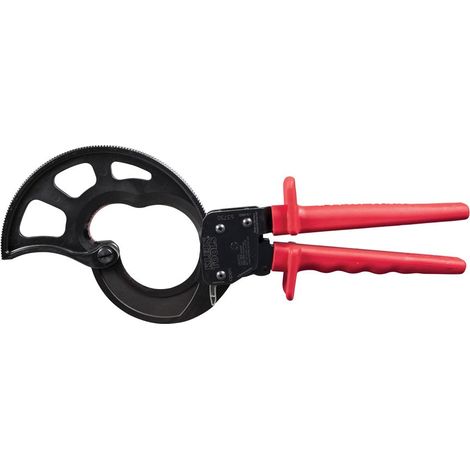 Klein Tools 63750 - Tagliacavi a cricchetto per tagliare fino a 1000 MCM, ideale per la preparazione dei cavi, rosso (1/4)