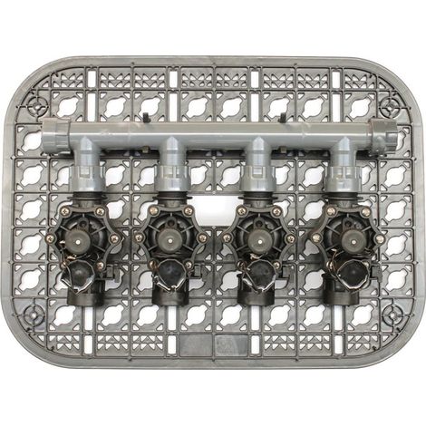 Kit Griglia con 4 elettrovalvole M/F 1 dado girevole 24V - Irrigazione pioggia