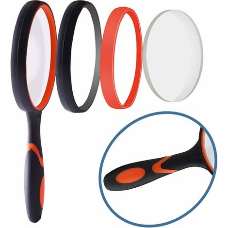 Loupe 10X,Loupe de Lecture,loupe Enfant,loupe Enfant Insecte,loupe 75 mm,Loupe avec poignée en Caoutchouc Souple antidérapante,pour Enfants et Personnes âgées (1/5)