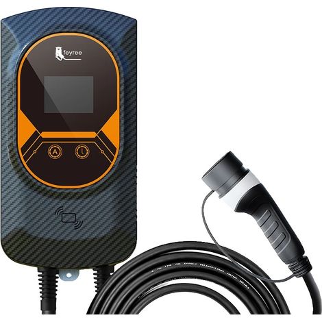 Estación de carga para vehículos eléctricos, carga rápida de 32 A, diseño para montaje en pared. (1/2)