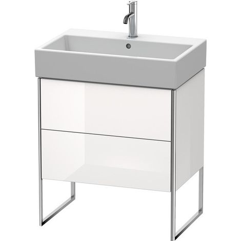 Duravit XSquare Vanity unit verticale 68,4x 46,0 cm, 2 cassetti, per lavabo Vero Air 235070, Colore (anteriore/corpo): Azzurro Opaco - XS447400909
