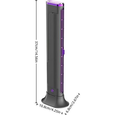 Tragbarer Klimaventilator, kleiner, blattloser Turmventilator, USB-wiederaufladbarer Standventilator, geräuscharmer Tischluftkühler, Gerät (1/5)