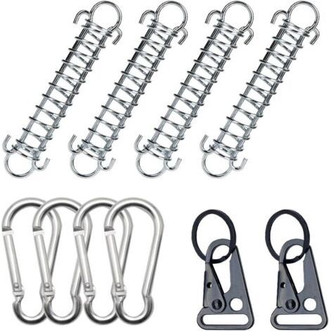 Trampolin-Spannhaken, Spannhaken, 10-teiliges Spannhaken-Set, Stahl-Spannhaken für Spannsysteme, Spannhaken für Campingseile, Spannhaken-Set, Campingzubehör (1/4)