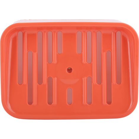 Distributeur de liquide vaisselle automatique à pression, rouge, pour évier et plan de travail de cuisine. (1/5)