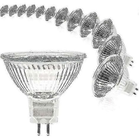 Ampoules halogènes 12 V 20 W pour culot MR16/GU5.3, dimmables, blanc chaud 2700 K, lot de 12 (1/5)