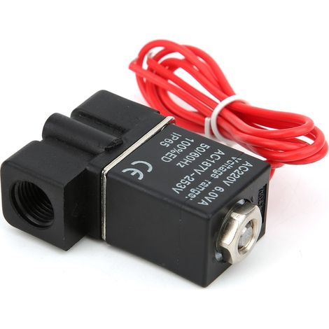 Schnell ansprechendes elektrisches Magnetventil aus Kunststoff, 220 V, 2-Wege, für Luft, Wasser und Öl, G1/4 (1/5)