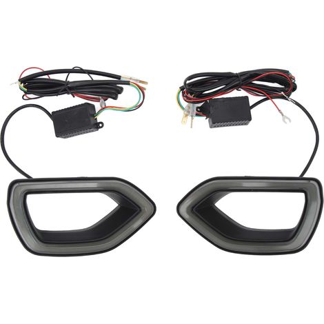 Calandre Supérieure Noir Fumé avec Feux LED IP67 Étanche Remplacement 68417504AB pour Dodge Charger SRT Scat Pack (1/5)