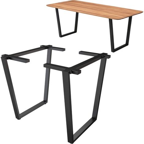 DanDiBo 2x Tischbeine Metall Schwarz 72 x 72 cm Tischgestell Höhenverstellbar 96668 Tischfüße Möbelfüße Tischkufen Esstisch Beine (1/5)