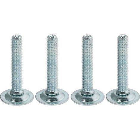 verstellbare Möbelbeinschrauben aus Stahl für Tische, Stühle, Küche, Bad, Wohnzimmer, Heimwerkerbedarf, verstellbar, M10 x Länge L = 120 mm, 6-kantiger Innensechskant (1/2)