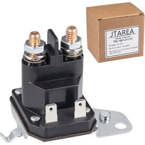 762-1261-211-50 762-1261-211-51 Solénoïde Relais de Démarreur 12V Solenoide Tracteur Tondeuse Relais Demarreur 12Volt Starter Solenoid Relay pour 862-1241-211-12 725-06153A 532192507 (1/5)